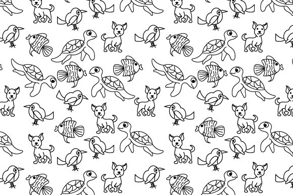 Adorable Versatility: Using Cute Animal Seamless Pattern, Copy Space