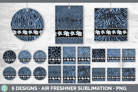 Blue Animal Print Air Freshener | Flower: A Bold Design Asset