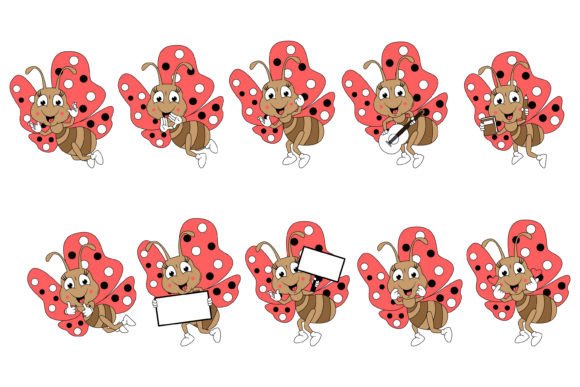 Charming Butterfly Cartoon: A Vector Asset for Creative Projects