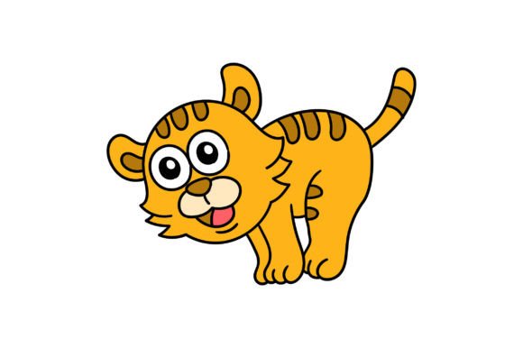 Cute Faced Tiger Animal: Unleashing Playful Charm in Your Designs