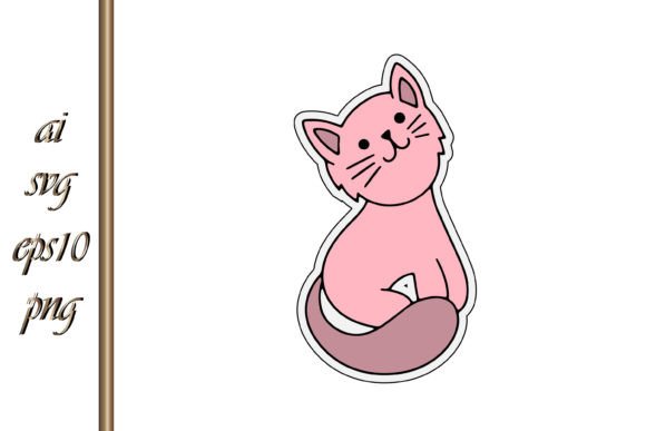 Doodle Cat Sticker Sketch: A Playful Vector for Creative Projects