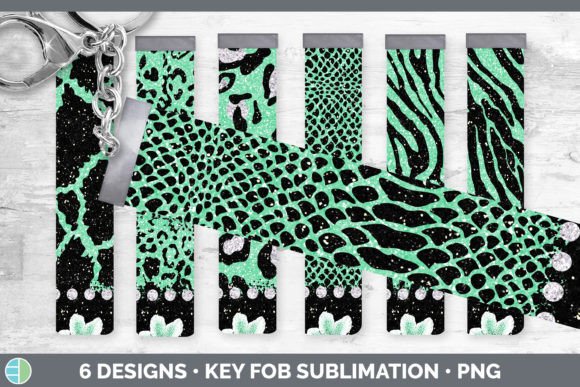 Green Animal Print Key Fob | Flower Wris: A Designer's Sublimation Staple
