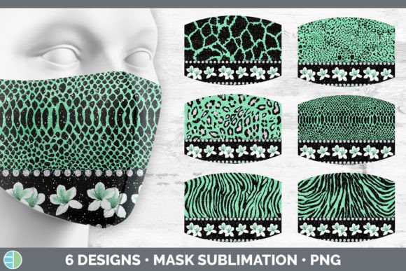 Green Animal Print Mask: A Bold Sublimation Asset