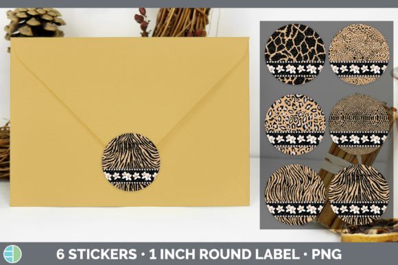 Tan Animal Print Stickers: Sublimation Bundle for Crafters