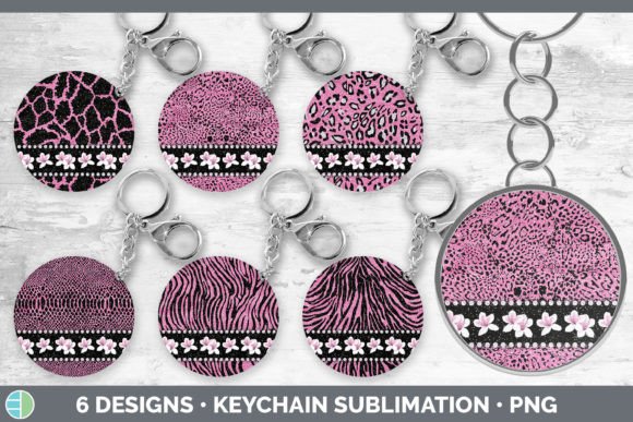 Unleashing Wild Style with the Pink Animal Print Keychain Bundle