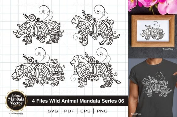 Wild Animal Mandala Series 06: Intricate Digital Artistry