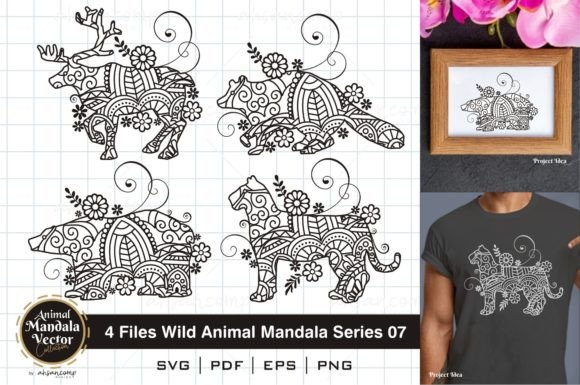 Wild Animal Mandala Series 07: Elevating Your Creative Projects